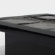Brutalist Belgian ceramic lacquer coffee table Erik Deforce 1977
