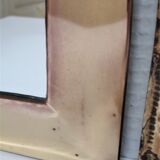 Two 70s patinated brass mirrors