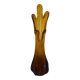 Amber glass vase