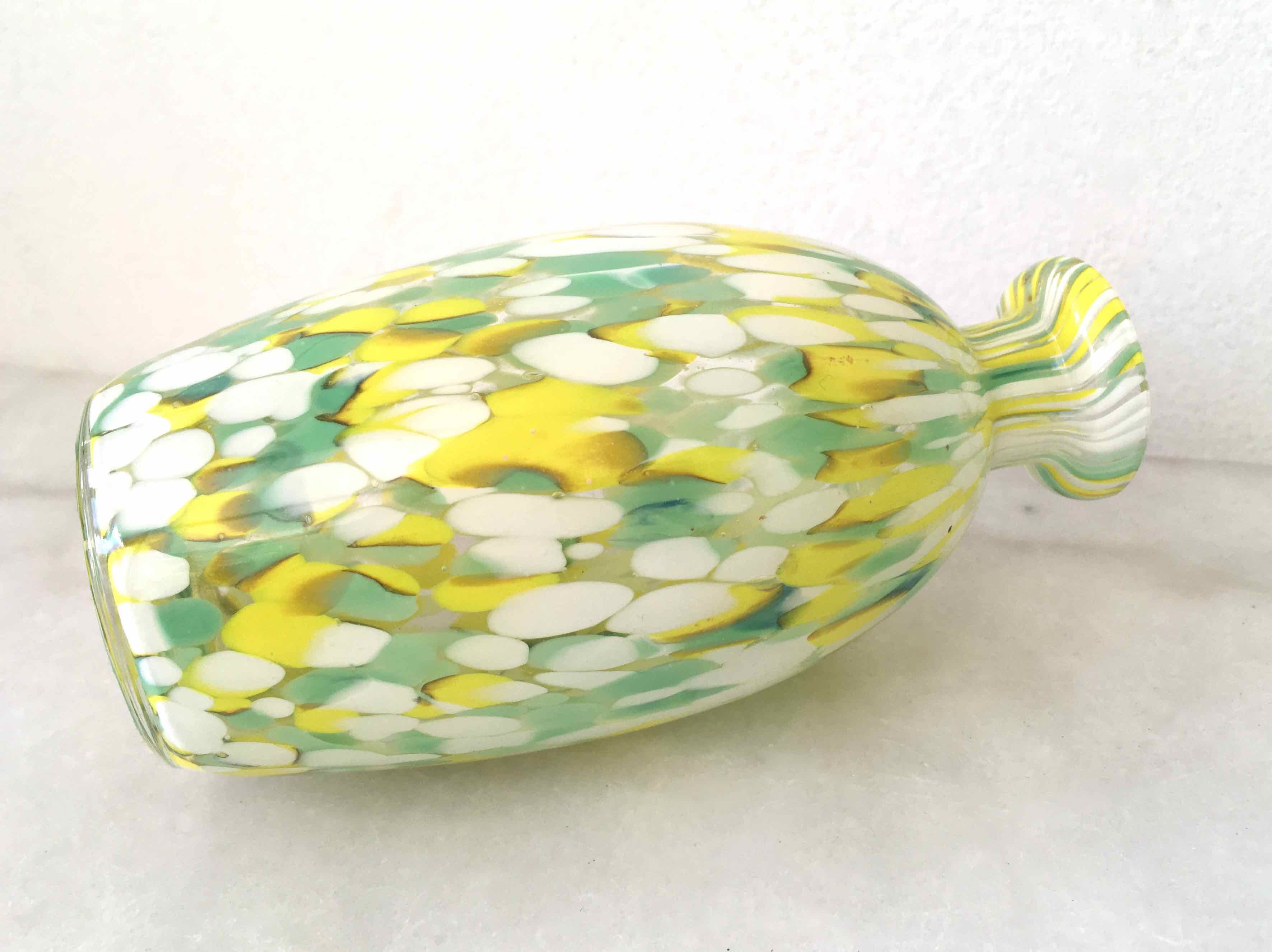 Speckled glass bottle 1930