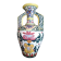 Art Deco ceramic vase with brightly colored abstract patterns