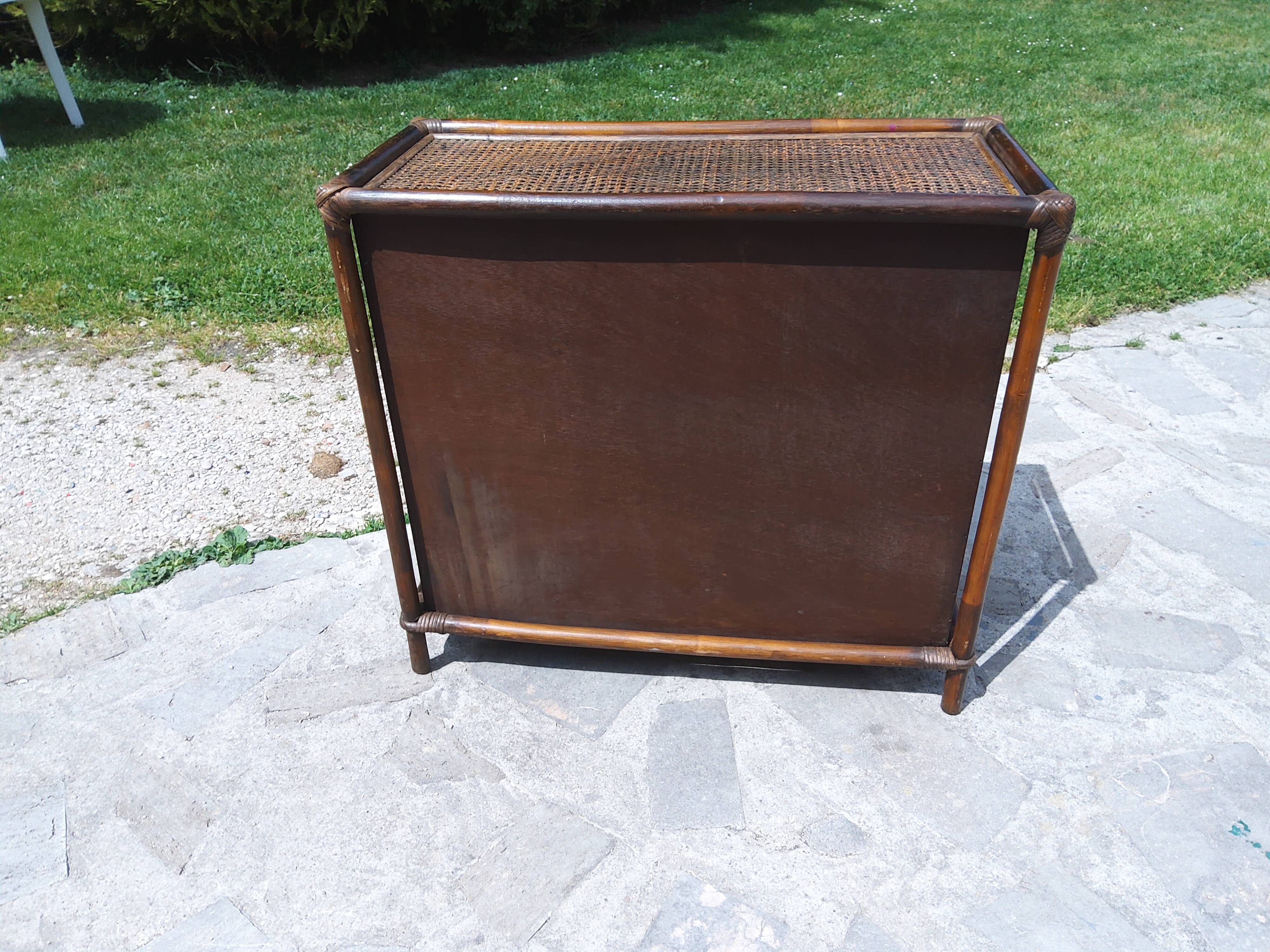 Rattan chest of drawers