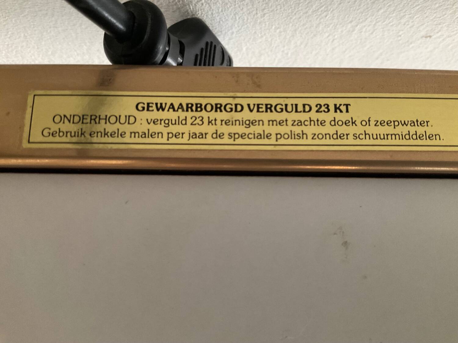 Belgo Chrom shelf 23kt gold plated from the 70s