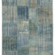 Handmade oriental contemporary 176 cm x 247 cm blue patchwork carpet
