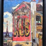 Oil on panel by René Marie (1890-1972). Montmartre