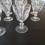 10 anciens verres à eau  cristal