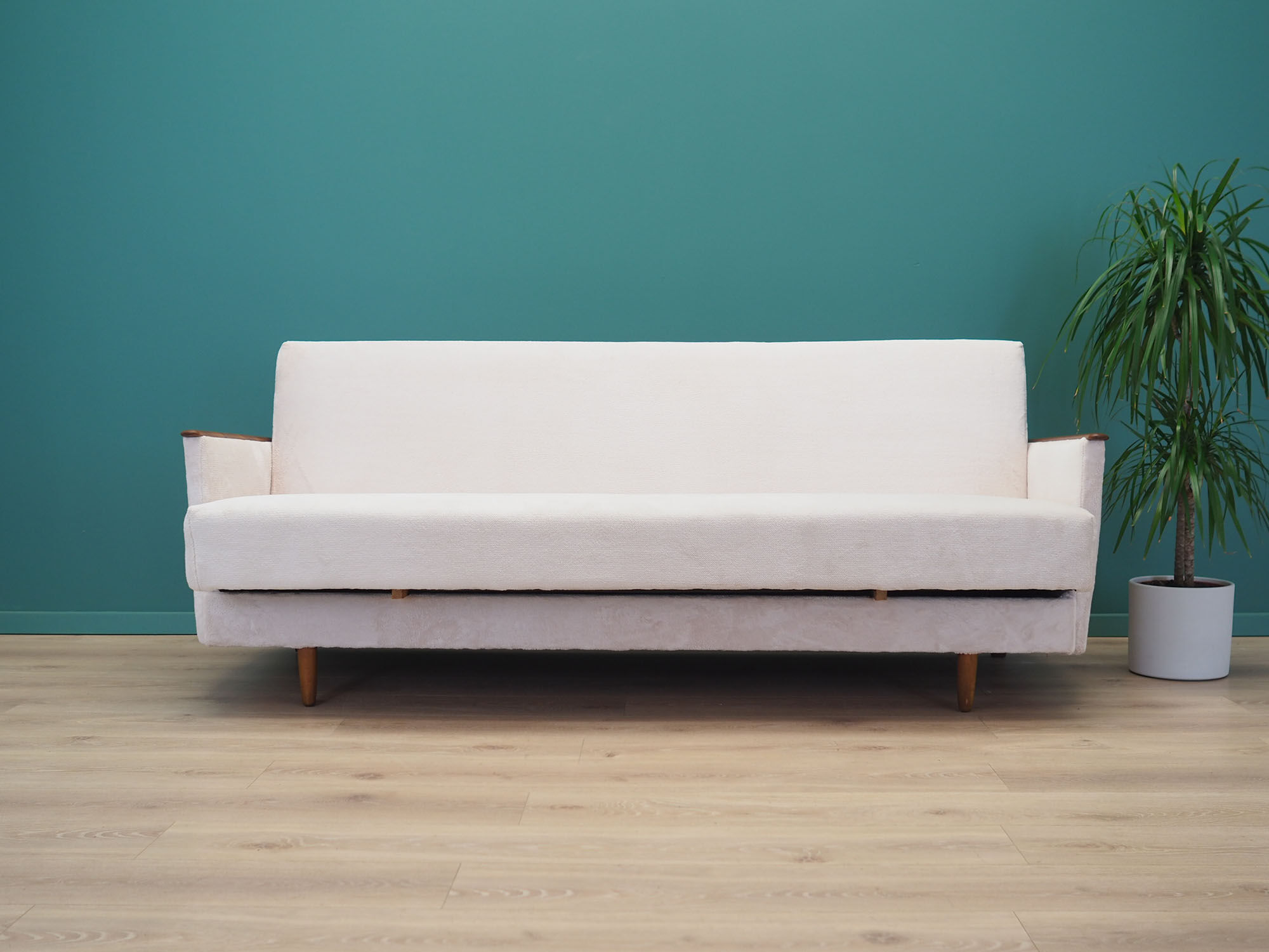 Ecru folding sofa, Danish design, 1960s, production: Denmark