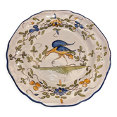 Assiette oiseau de Moustiers