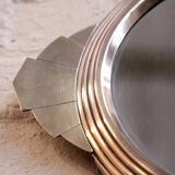 Round brass mirror 35x27cm