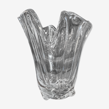 Large molded glass vase