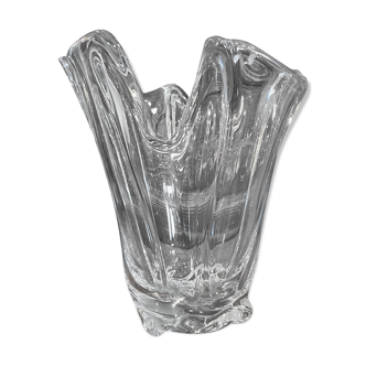 Large molded glass vase