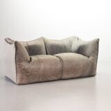 Mario Bellini 2-Seat Le Bambole Sofa for C&B Italia in Leather & Fabric 70s