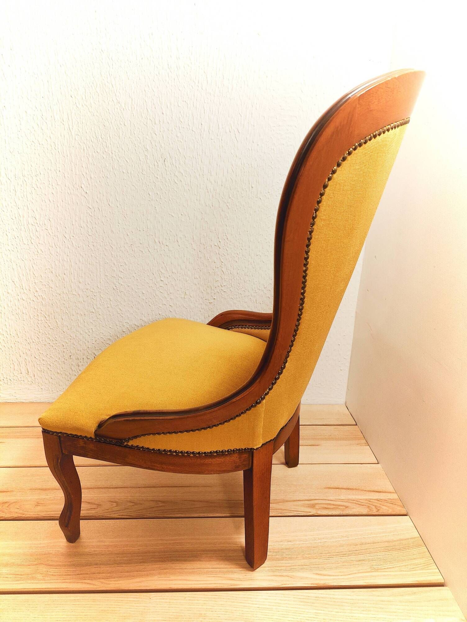 Louis philippe style armchair yellow