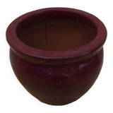 Cache pot en Terre cuite couleur grenat
