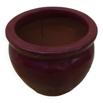 Cache pot en Terre cuite couleur grenat
