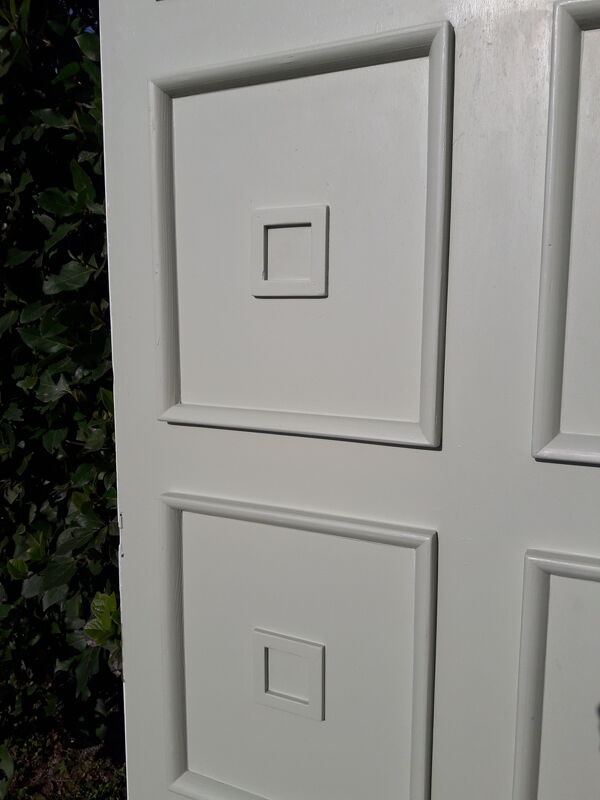 Porte 207x99,5cm de communication verso panneauté mouluré