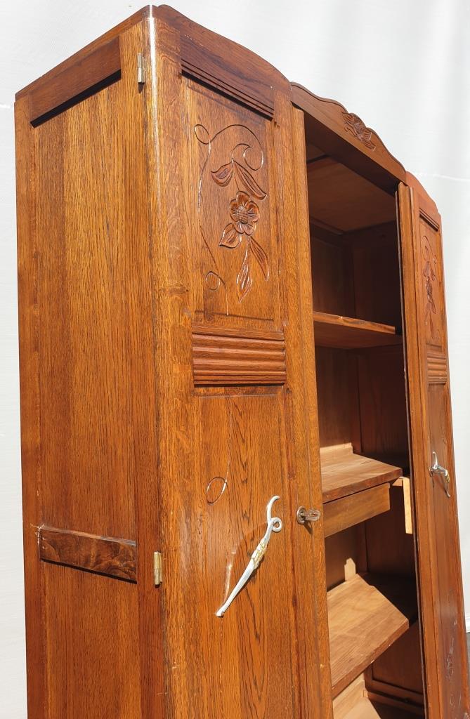 Art deco cabinet bookcase dark oak l135