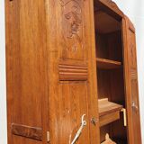 Art deco cabinet bookcase dark oak l135