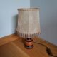 Turned wood lamp