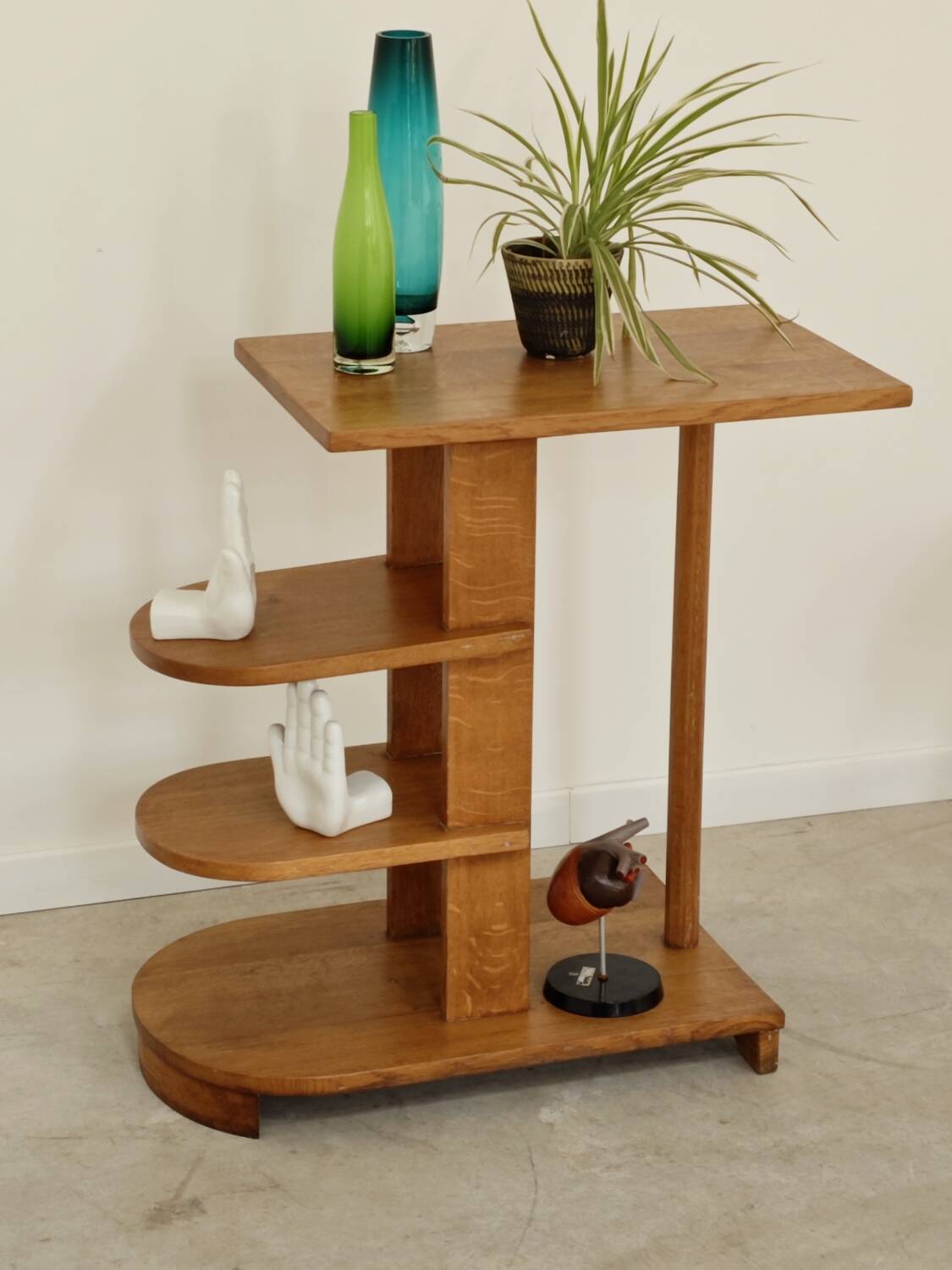 Asymmetrical Art Deco side table or pedestal table by Michel DUFFET 1930