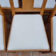 Set of 6 oak chairs, refurbished, Art Deco style, vintage, France