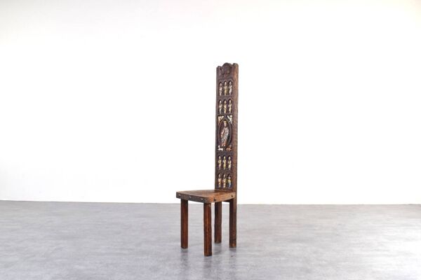 Chaise haute espagnole d'Ormecasa avec Jésus et les Apôtres, années 1970.