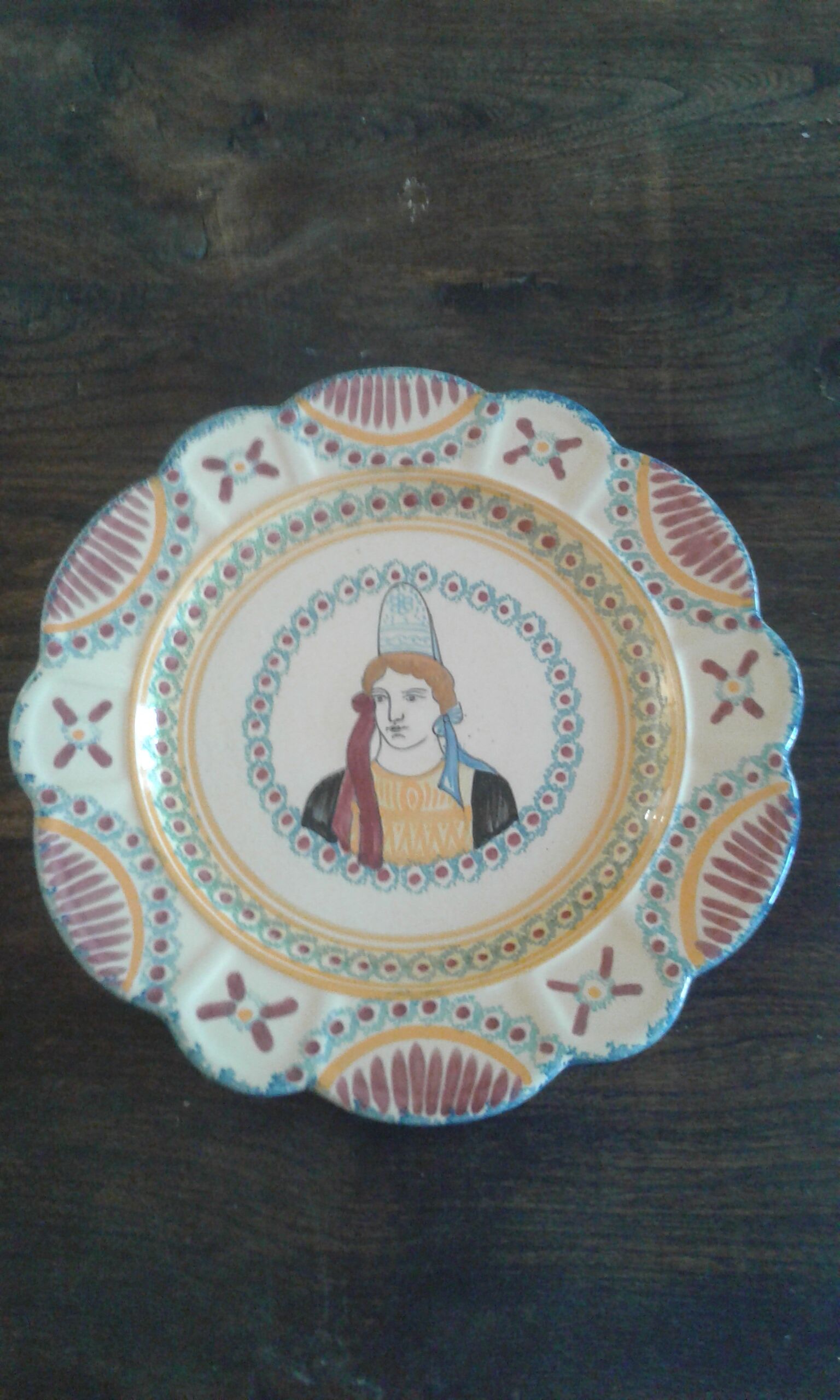 Two old Quimper plates