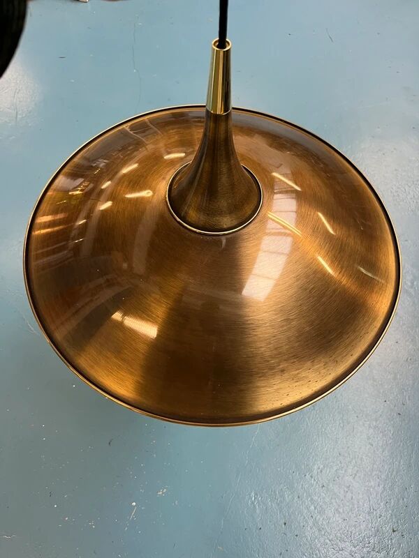 Vintage brass suspension attributed to Florian Schulz - Handmade German design lamp.