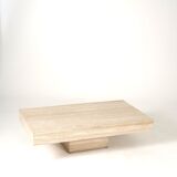 Vintage Italian coffee table in travertine, 1980s