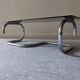 Space age coffee table in smoked glass from the 60s/70s