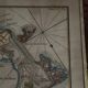 Color engraving under glass, plan of Isle Daix, 18th century