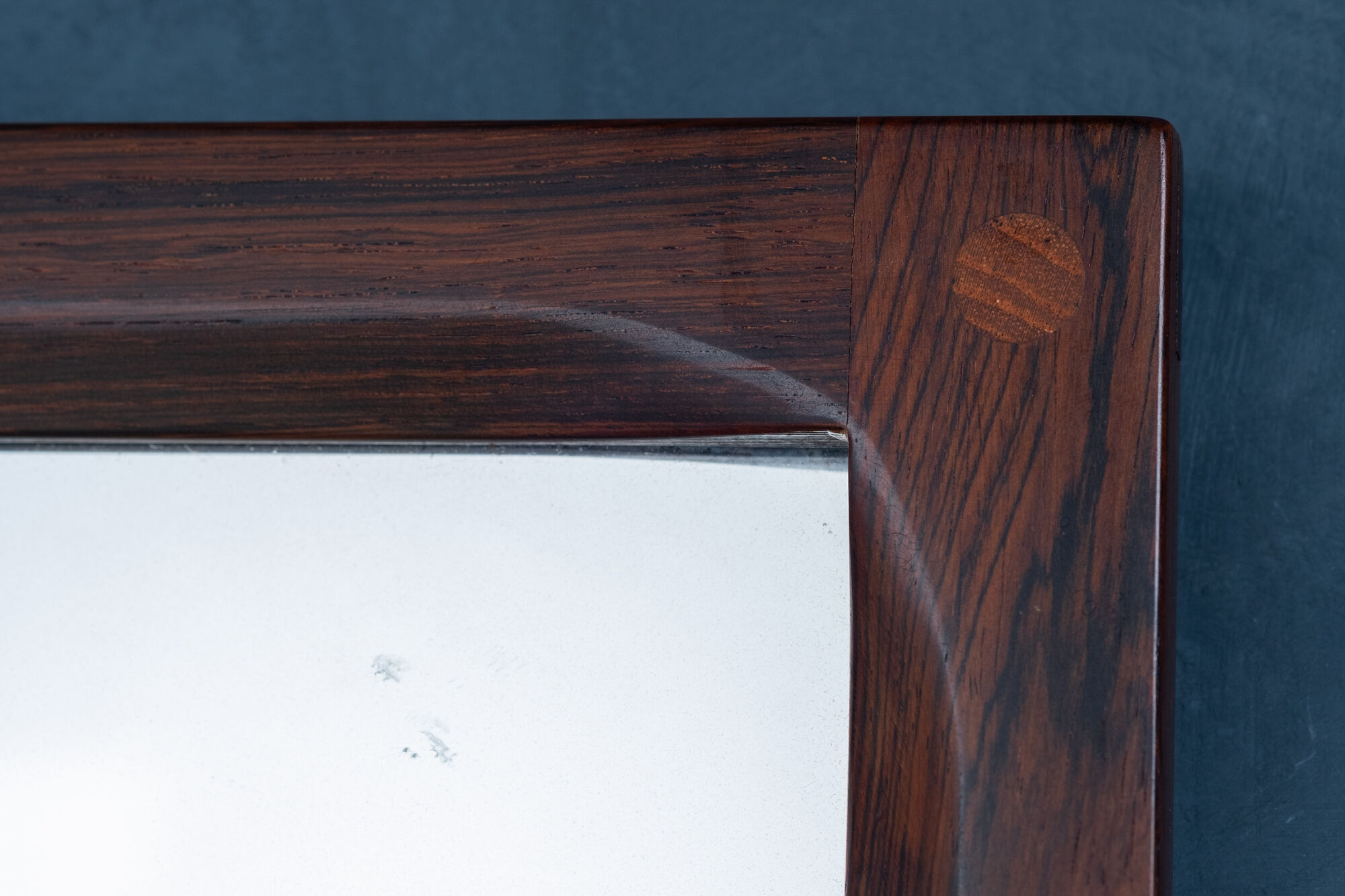 Danish Mirror with Rosewood Frame by Aksel Kjersgaard, 1960s