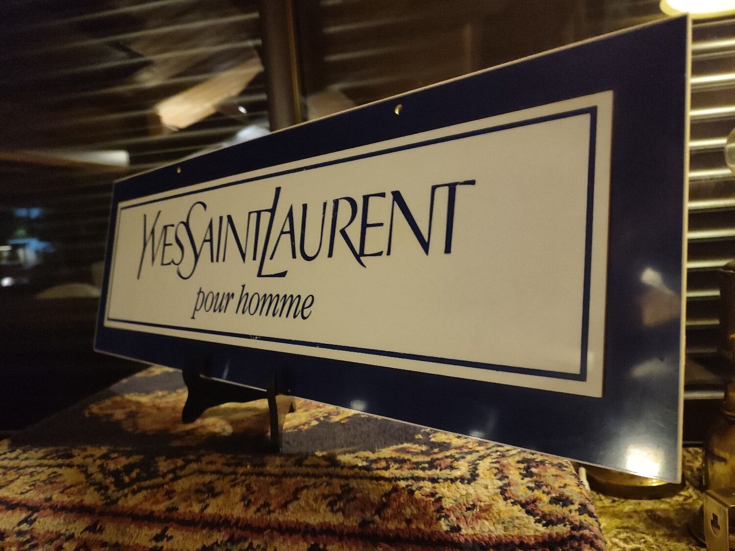 Vintage Yves Saint Laurent sign from the 80s