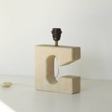Lampe en pierre vintage circa 1970