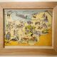 Old poster illustrated map of Normandy 1947 - JP Pinchon
