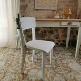 Small table, desk and its patinated chair