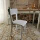 Small table, desk and its patinated chair