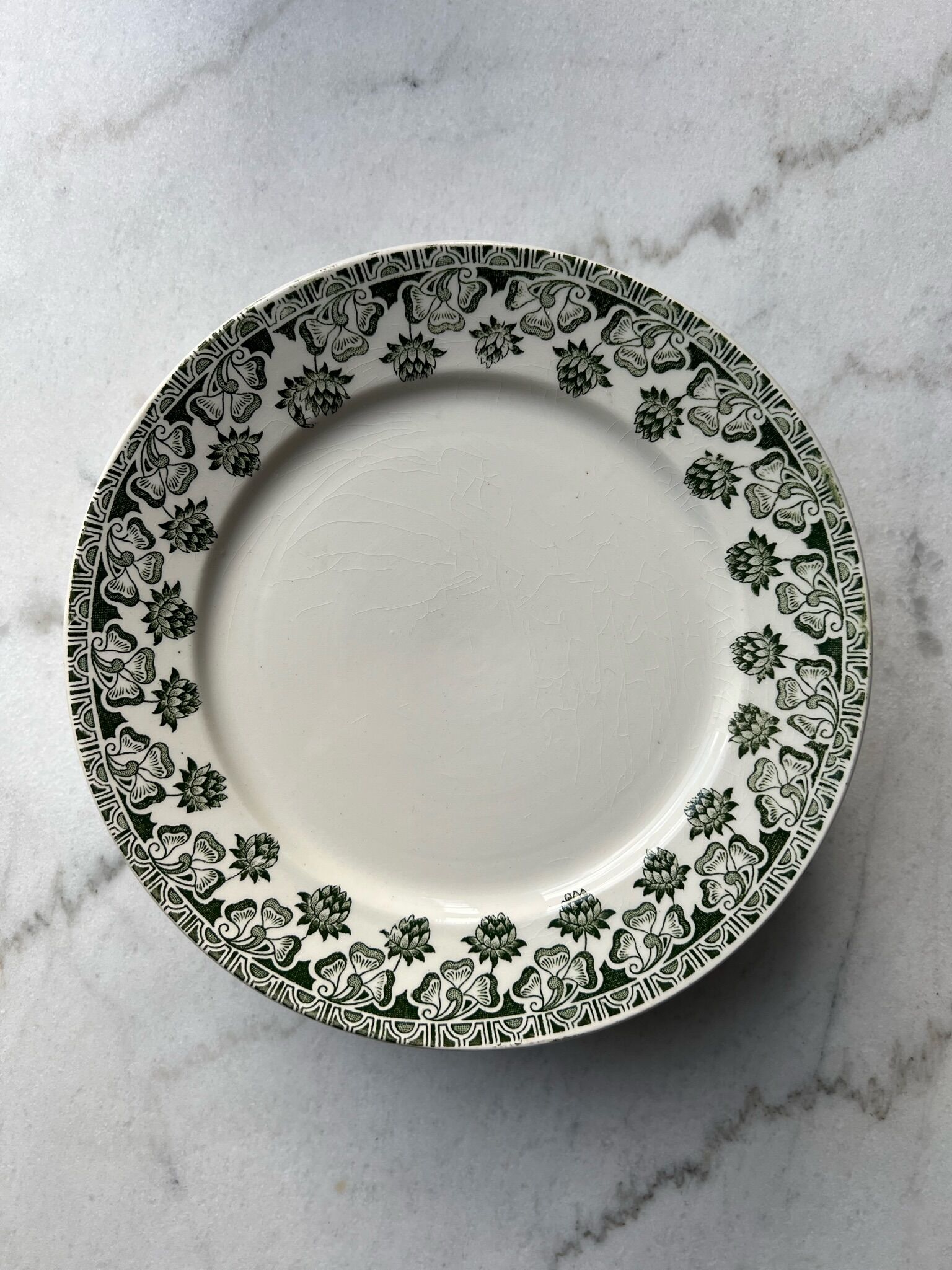 Set of 10 plates Terre de Fer, Model Clover - Badonviller