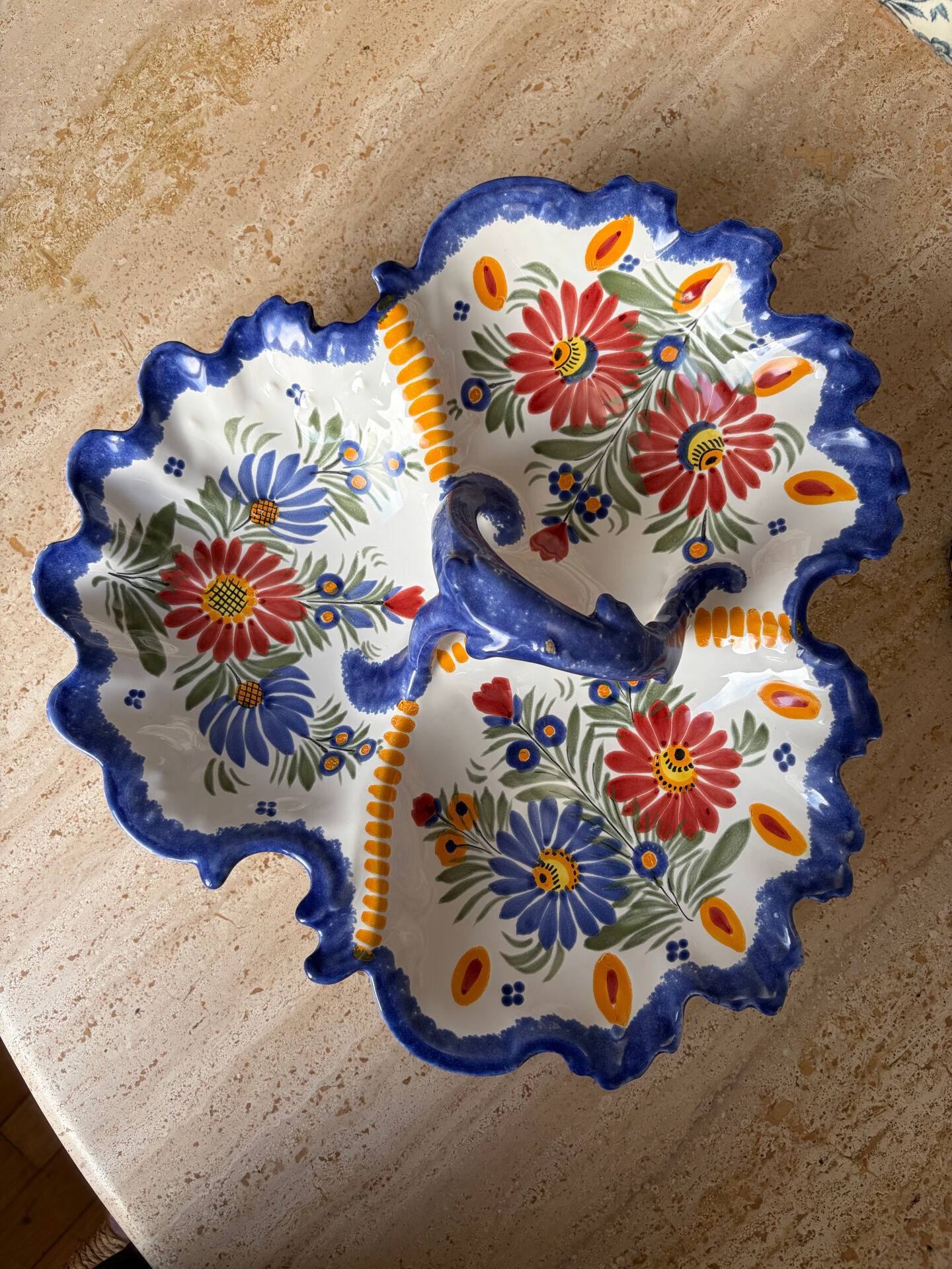 Henriot Quimper faience serving plate