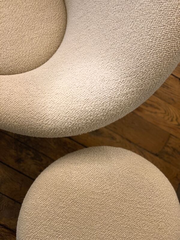 Fauteuil et 2 ottomans ‘mushroom n°560’ de Pierre Paulin 1959, éditions anciennes années 60