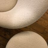 Armchair and 2 ottomans 'Mushroom n°560' by Pierre Paulin 1959, old edition 1960