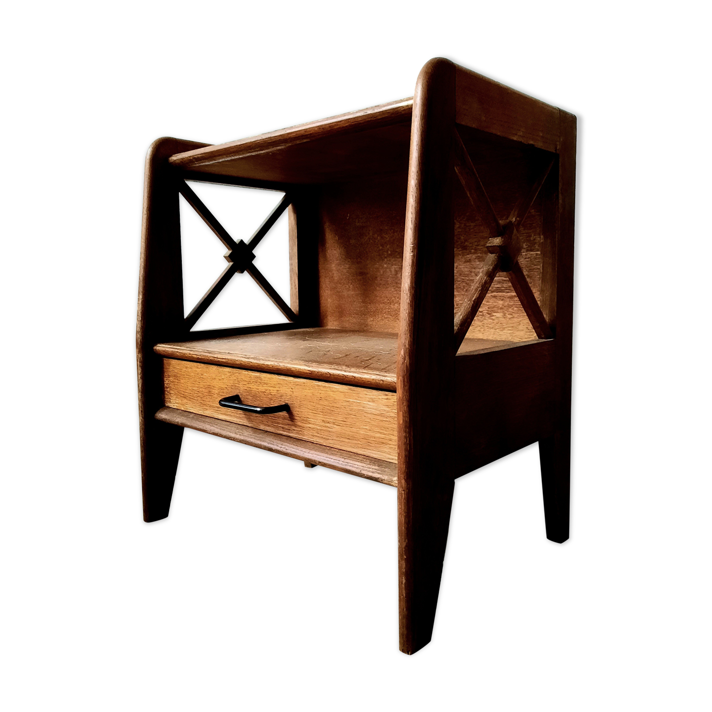 Oak bedside table made by Ateliers Saint Sabin