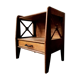 Oak bedside table made by Ateliers Saint Sabin
