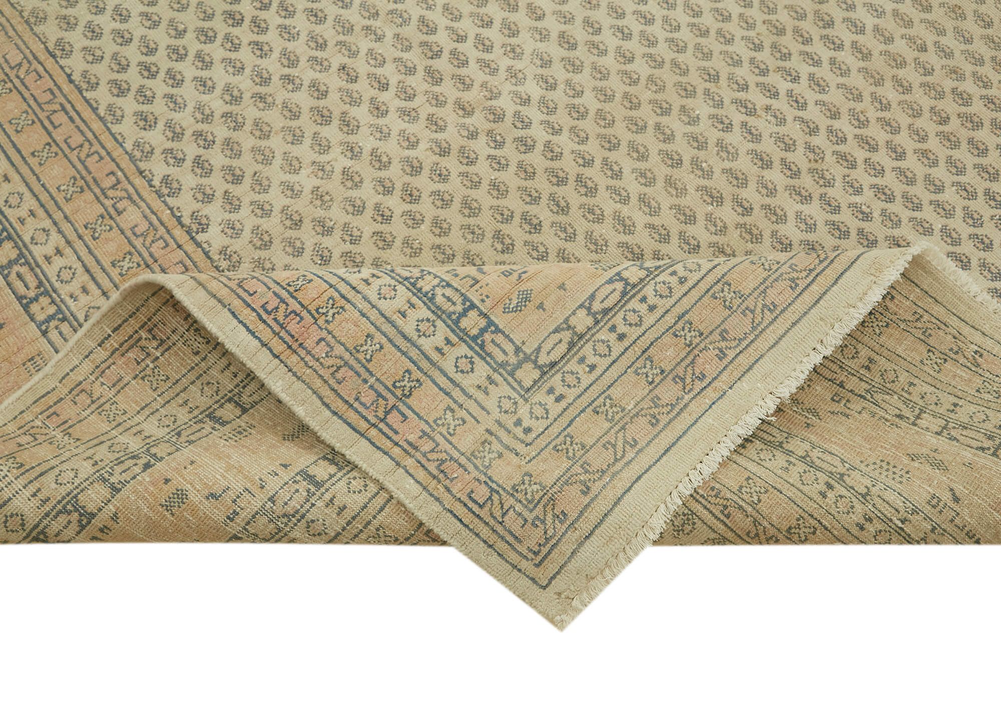 Handmade oriental contemporary 1980s 285 cm x 370 cm beige wool carpet