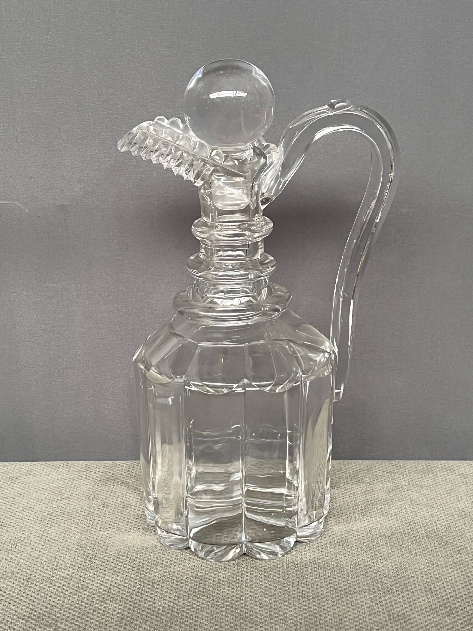 Antique solid crystal jug.