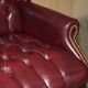 Fauteuil de bureau Chesterfield Wingback en cuir vintage