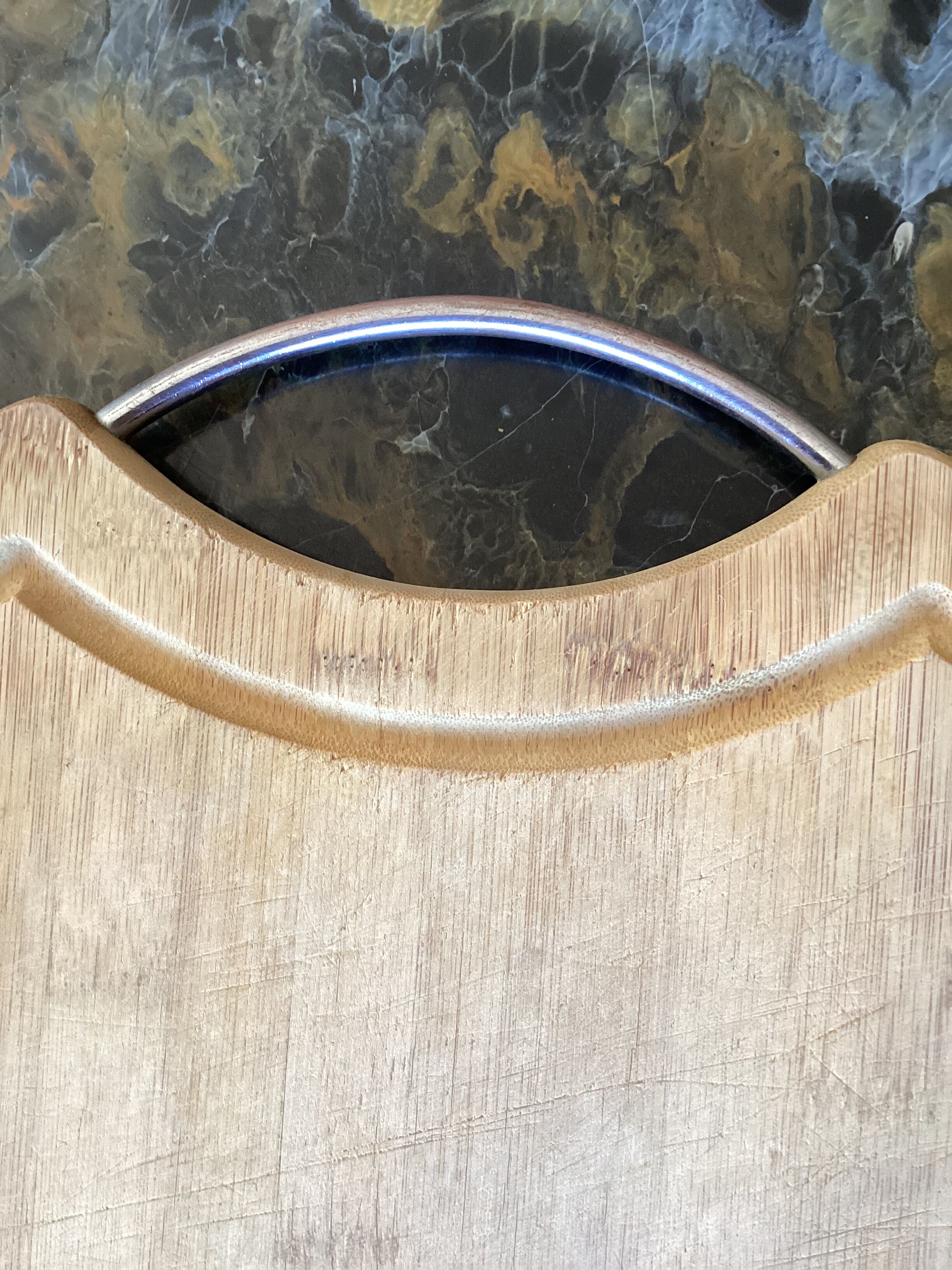 Clear wood cutting board