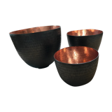 Hammered metal jars