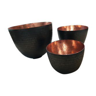 Hammered metal jars
