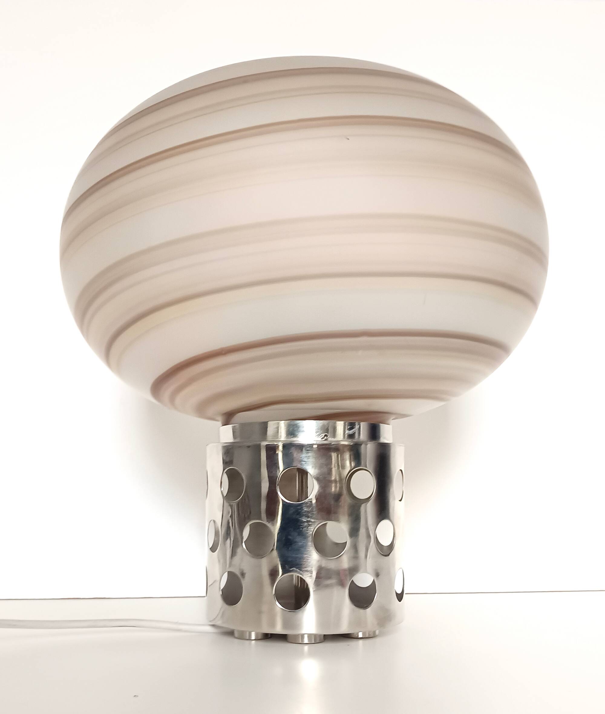 Lampe de Bureau en Verre Murano Marron par Sabattini et Diaz de Santillana pour VeArt